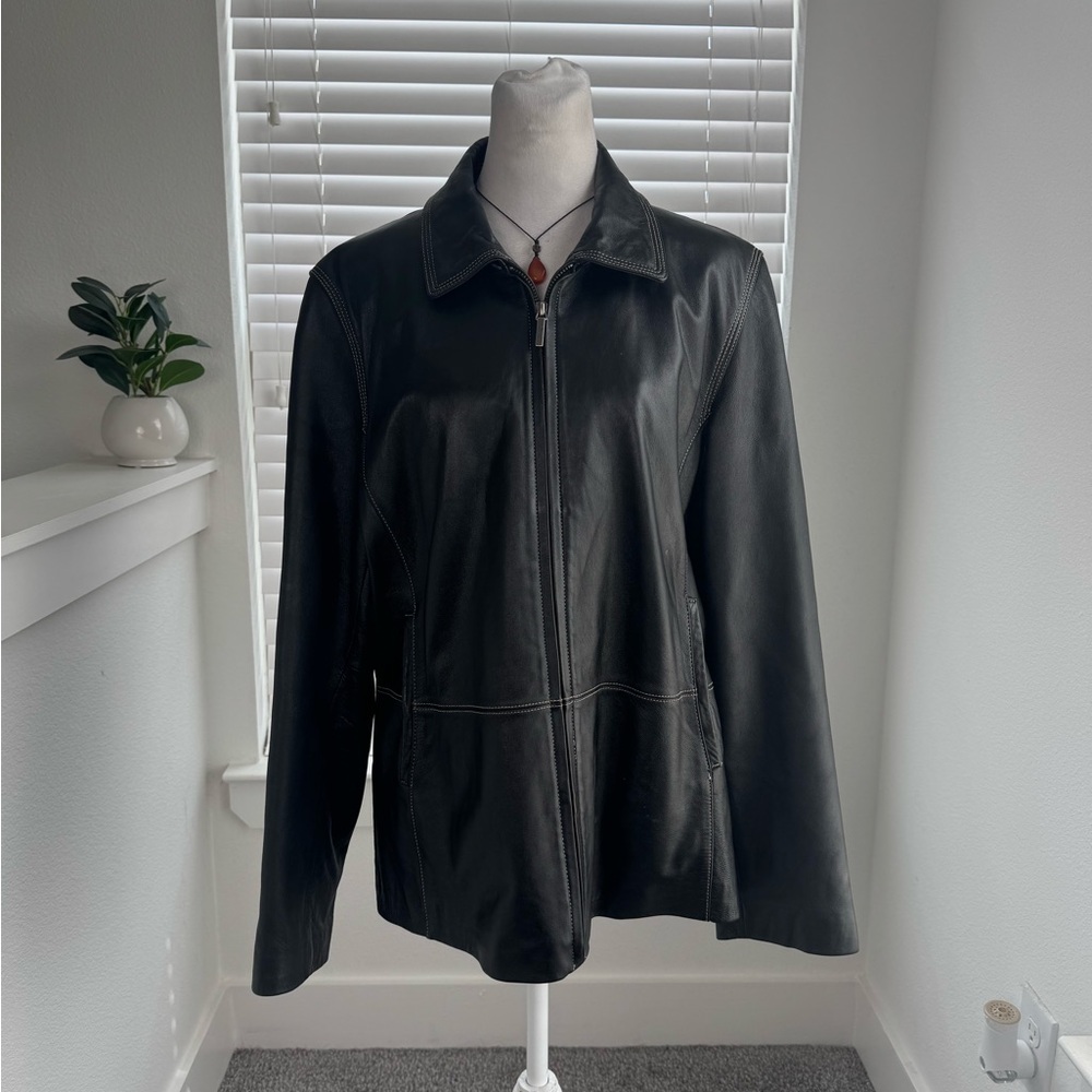 Blassport Black Leather Jacket 🖤 | 90s Vintage Leather